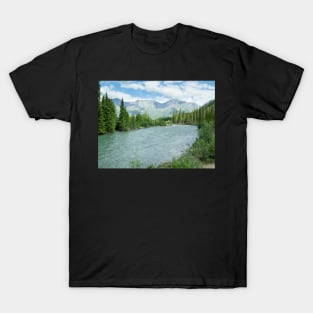 Wheaton River alpine valley Yukon Territory Canada T-Shirt